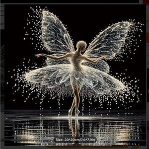 NWT BALLET FAIRY DIAMOND ART KIT SIZE 7.8” x 7.8”.  GREAT GIFT IDEA